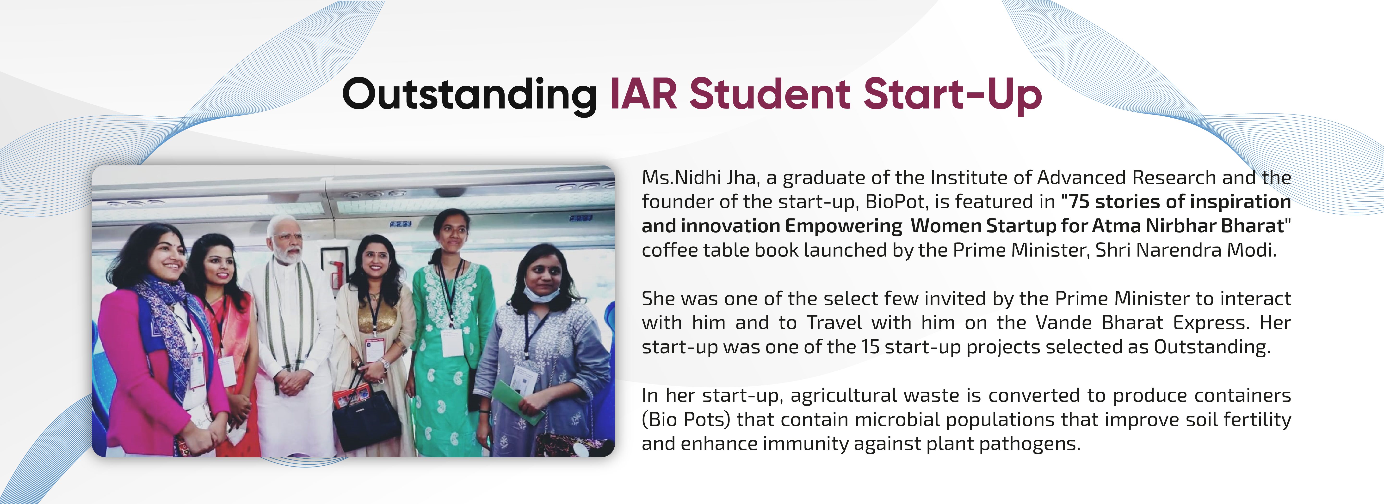 Outstanding IAR Student Start-Up