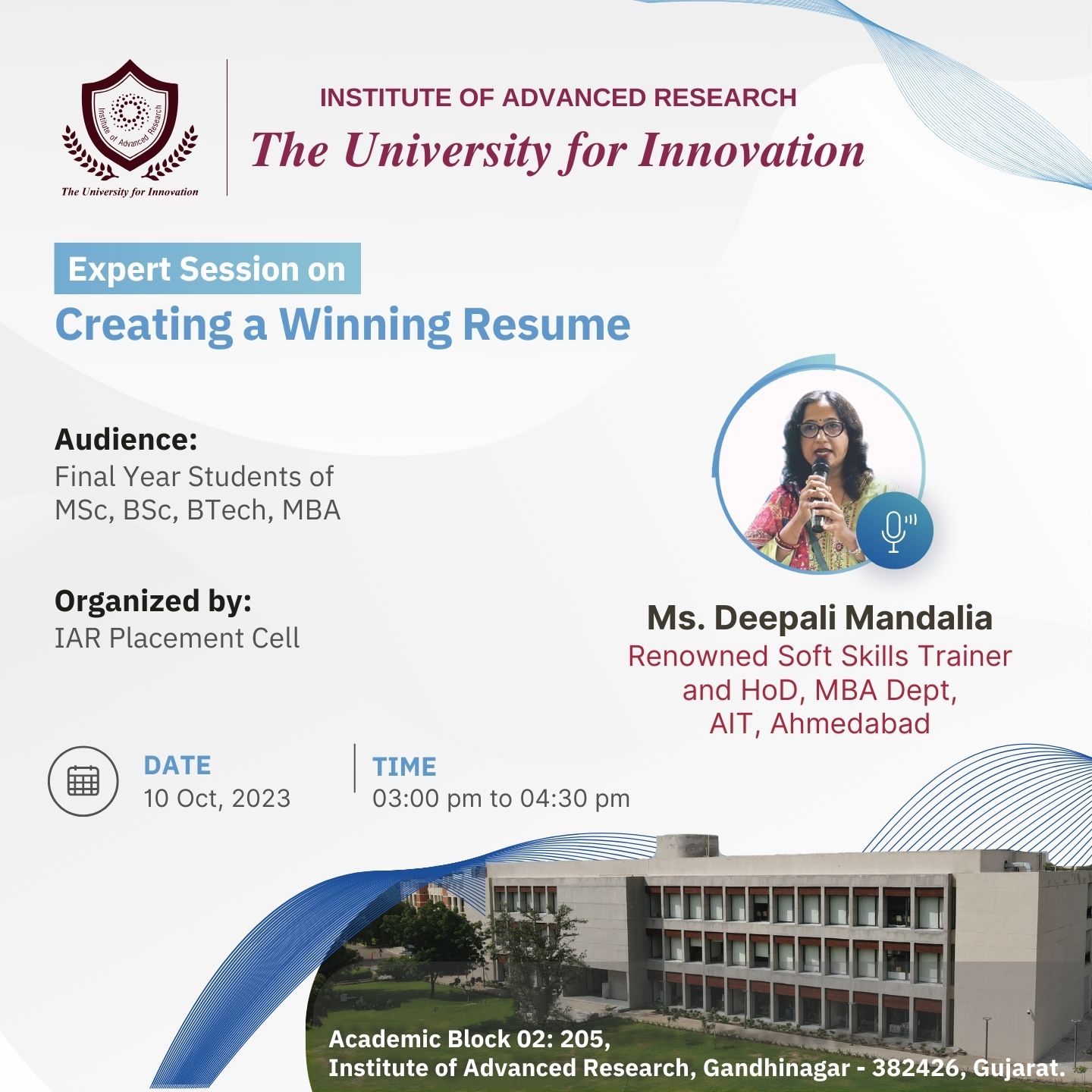 Expert Session : “Creating a winning resume”