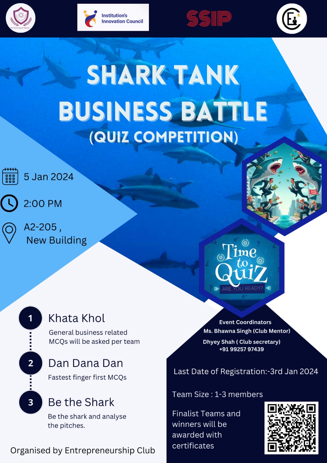 Shark Tank – Business Battle- Quiz Competition